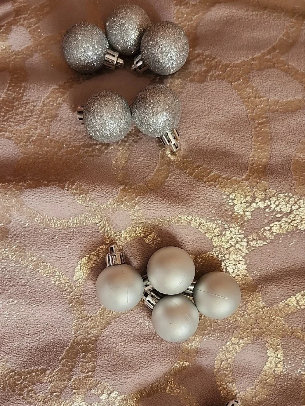 4/$20 Festive Gold & Silver Holiday Ornament Set